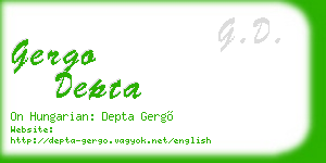 gergo depta business card
